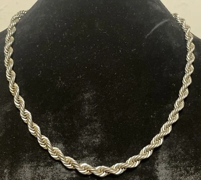 "Collar de cadena de cuerda pesada enchapado en oro de 14k 23""" Foto 1 de 4