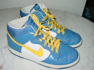 2007 Nike Dunk High "Euro Champs Sweden" Varsity Royal/Maize Shoes! Size 11  - Picture 1 of 12