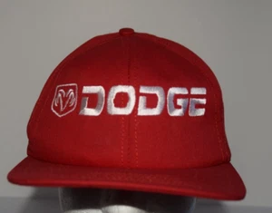Vintage Dodge Ram Mopar Red w/Embroidered Logo Snapback Trucker Hat, Made In USA - Picture 1 of 6