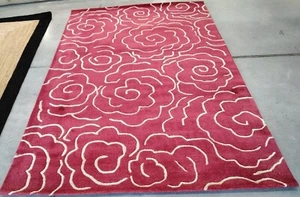 RED 5' X 8' Stained Rug, Reduced Price 1172755942 SOH812A-5 - Picture 1 of 4