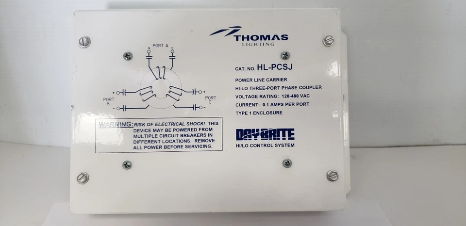 THOMAS HL-PCSJ POWER LINE CARRIER, HI-LO ACOPLADOR DE FASE DE 3 PUERTOS, 120-480VAC, NNB Foto 1 de 4