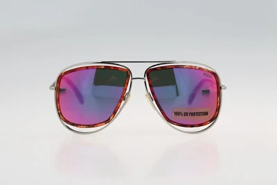 Gafas de sol de aviador Emilio Pucci EP 3 74Z púrpura espejado doble borde Foto 1 de 4