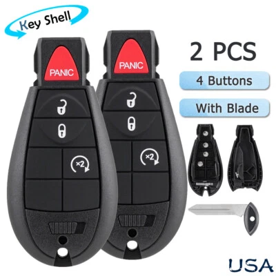 2 para Jeep Cherokee 2014 2015 2016 2017 2018 2019 2020 mando a distancia llavero carcasa Foto 1 de 4