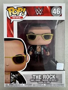 The Rock (Black Jacket) 46 ~ WWE ~ Funko Pop Vinyl + FREE POP PROTECTOR - Picture 1 of 6
