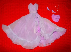 VESTIDO BARBIE ELIZABETH TAYLOR LOOK VINTAGE MATTEL ATEMPORAL TESOROS LAVANDA! - Imagen 1 de 5