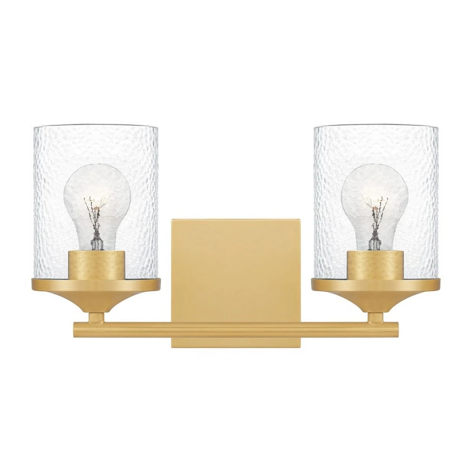 Quoizel Lighting ABR8614AB Abner - 2 Light Medium Bath Vanity Aged Brass Finish