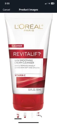 L'Oreal Paris Revitalift 日常洁面乳,维生素 C,5 液量 盎司 (150ml) — 第 1/4 张图片