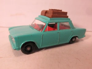 Vintage 1965 Lesney Matchbox No. 56 Fiat 1500 Black Wheels Brown Luggage - Picture 1 of 11