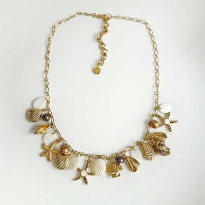 Collar babero Talbots Sea Life 18" regalo elegante mujer fiesta vacaciones joyería Foto 1 de 4