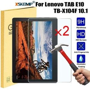 2Pcs LENOVO TAB E10 10.1 in TB-X104F Tempered Glass Screen Protector Ultra Clear - Picture 1 of 14