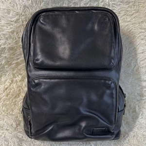 TUMI Backpack Leather Harrison Archer Black 882177 - Picture 1 of 13