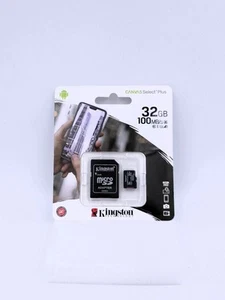 Kingston Canvas Select Plus microSDHC 32GB 100MB/s A1 U1 C10 Adapter SD Gwarancja - Zdjęcie 1 z 2