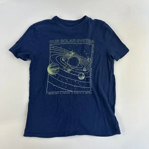 Gap Kids Shirt Youth Extra Large Blue Our Solar System Graphic Space Tee Science - Picture 1 of 8