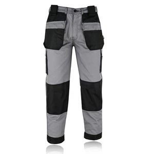 Men's Cargo Trousers Work trouser knee pad pocket Black Grey Heavy duty Pants - Picture 1 of 6