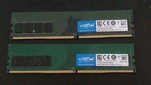 DDR4 2400 MHZ 8GB KIT (4GBX2) CRUCIAL CT4G4DFS824A.M8FB PC4-2400T CL17 RAM PC - Foto 1 di 1
