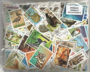 Lot  1000 timbres thematique " Animaux " - Picture 1 of 1