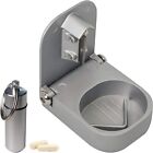 Pill Cutter Splitter with Pill Box by - Blade That Will Never Dull - Grip Handle