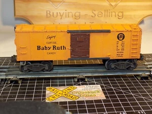 O-scale postwar Lionel Boxcar Baby Ruth X2454 PRR metal trucks (S052813) - Picture 1 of 14