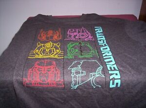 Transformers Color Blocks Charcoal T-Shirt Mens Size L