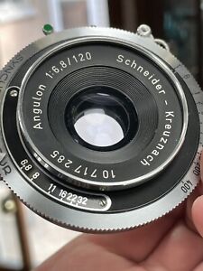 Schneider Kreuznach Angulon 120mm f/6.8 No.1 Shutter Lens