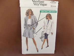 Vogue Misses Jacket, Shorts & Shirt Size 12-16 Uncut Pattern 7481 - Picture 1 of 3