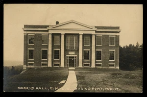 c1920 RPPC Morris Hall, Eastern Maine Conference Seminary, Bucksport, Maine - Picture 1 of 2