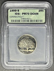 1999-S Proof Connecticut Quarter ICG PR-70 DCAM, Buy 3 Items, Get $5 Off!! - Picture 1 of 2