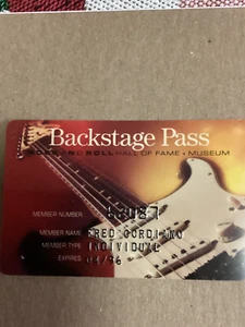 ROCK N ROLL HALL OF FAME BACK STAGE PASS CHARTER MEMBER 1995 - Picture 1 of 2