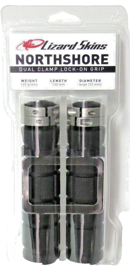 Lizard Skins North Shore Double Lock On Grips Black - Image 1 of 1