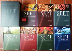SEPT T.1 à 7 + coffret + 1 dédicace + ex-libris + MP + DP - Edition Originale - Picture 1 of 5