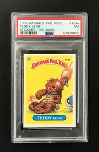 PSA 7 U.K Garbage Pail Kids Minis 1986 Series 3 Teddy Bear #164 (POP OF ONLY 1!) - Picture 1 of 3