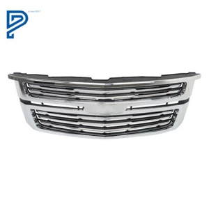 Front Upper Grille Chrome For Chevy Tahoe/Suburban LTZ Style 2015 2016 2017-2020 - Picture 1 of 16
