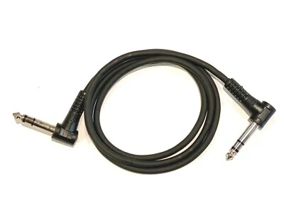 KURRENT ELECTRIC Right Angle 1/4" TRS 3ft. Male to Male Cable for Digitech Jamman to FS3X Pedal