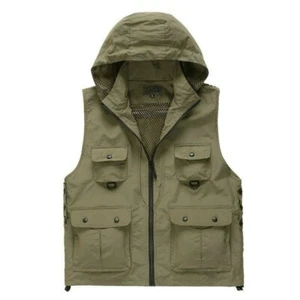 Gilet rimovibile multitascabile pesca viaggio fotografia impermeabile - Foto 1 di 10