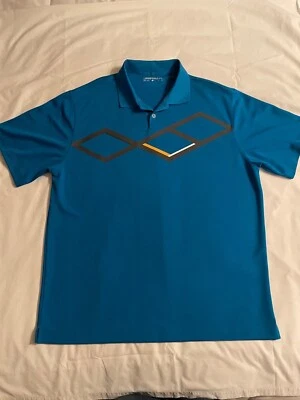 Nike Golf Polo Adulto XL Azul con Diseño Geométrico Dri Fit Golf Hombres Informal Foto 1 de 4