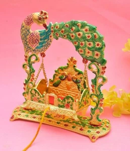 Metal Laddu Gopal Jhula Palna for Laddu Gopal Ji, Nand Gopal Swing Palna - Picture 1 of 3