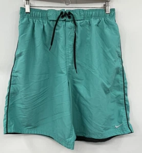 Nike Swim Trunks Boy’s Large Youth Green Spell Out Board Shorts - Picture 1 of 5