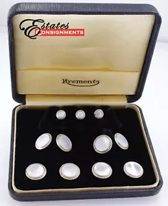 Krementz zweifarbiges Perlmuttkleid-Set - Bild 1 von 12