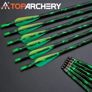 12X Archery 30" Carbon Arrows Spine 500 for Compound Recurve Bow Hunting Target - Picture 1 of 24
