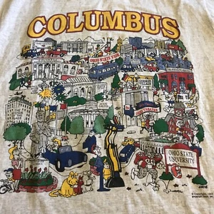 Vintage Ohio Columbus Shirt Single Stitch 1993 Buckeyes Fair Brewery Double Side - Picture 1 of 15