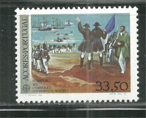 PORTUGAL AZORES 333 MNH HEROES OF MINDELO EMBARKATION 1832 - Picture 1 of 1