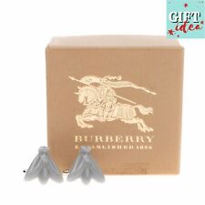 RRP €155 BURBERRY Cufflinks Fly Shape Two Tone Engraved Logo