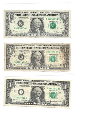 1985 and 1988 US 1 Dollar Federal Reserve Banknotes - Image 1 of 2