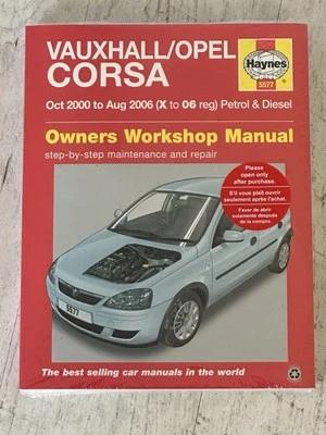 NEW - Haynes Manual 5577 - Vauxhall/Opel Corsa, 2000 to 2006, petrol & diesel - Image 1 of 2
