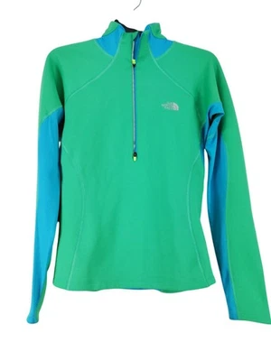 Женский пуловер The North Face на молнии из флиса с подкладкой размер Small сине-зеленый - Изображение 1 из 4