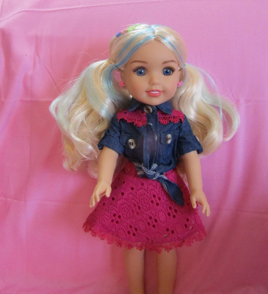 Conjunto de falda de encaje de mezclilla para muñeca Wisher niña 14,5 pulgadas vendedor lsful Foto 1 de 1