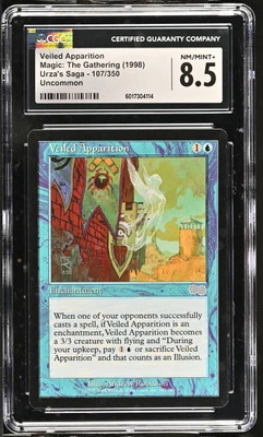 VEILED APPARITION Urza's Saga U CGC 8.5 MTG [Nostalgium] - Image 1 of 2