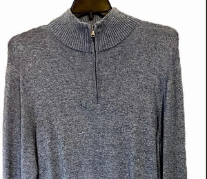 Croft & Barrow Sweater Mens Large 1/4 Zip Mock Neck Pullover Sweater Soft Knit - Picture 1 of 9