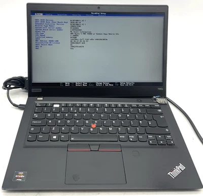 Lenovo ThinkPad T495s  AMD Ryzen 5 PRO 2.10 GHZ 8GB RAM No HDD No OS - Image 1 of 4