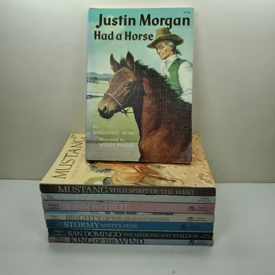 Vintage 1970's Marguerite Henry & Wesley Dennis Lot of 8 PB Books Horses - Image 1 of 4